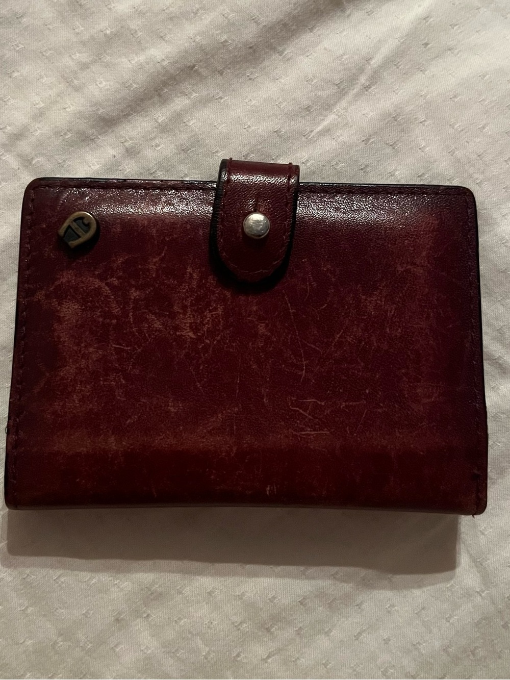 Etienne Aigner Antic red vintage card holder